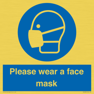 Please wear a face mask